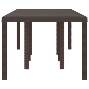vidaXL Τραπέζι Κήπου Καφέ 250x100x73cm Poly Rattan 1 τεμ.