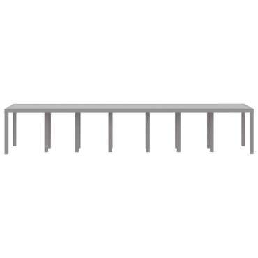 vidaXL Τραπέζι Κήπου Ανοιχτό Γκρι 400x100x73cm Ρατάν, vidaXL Τραπέζι Κήπου Ανοιχτό Γκρι 250x100x73cm Ρατάν, vidaXL Τραπέζι Κήπου Ανοιχτό Γκρι 150x100x73cm Ρατάν 1 τεμ.