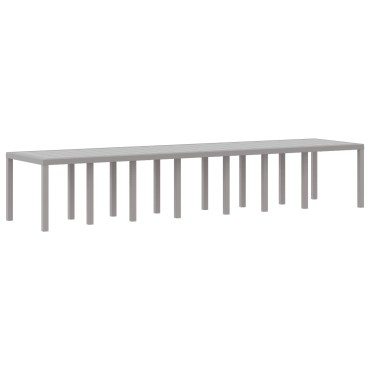 vidaXL Τραπέζι Κήπου Ανοιχτό Γκρι 400x100x73cm Ρατάν, vidaXL Τραπέζι Κήπου Ανοιχτό Γκρι 250x100x73cm Ρατάν, vidaXL Τραπέζι Κήπου Ανοιχτό Γκρι 150x100x73cm Ρατάν 1 τεμ.