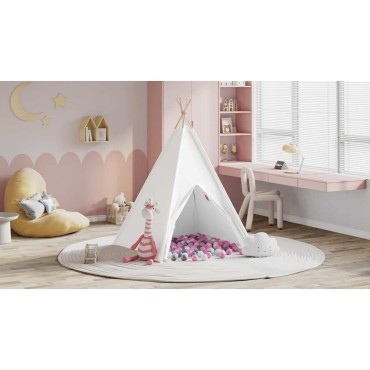 vidaXL Σκηνίτσα Teepee Λευκό 120 x 120 x 150 cm