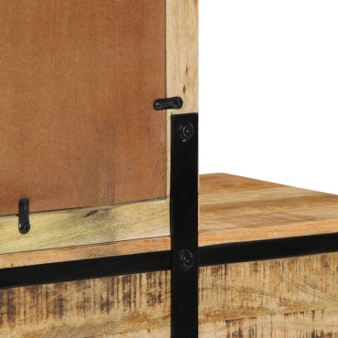 vidaXL Τραπέζι Μακιγιάζ 100x40x75/120cm Στερεό Ξύλο Ρουστίκ Μάνγκο
