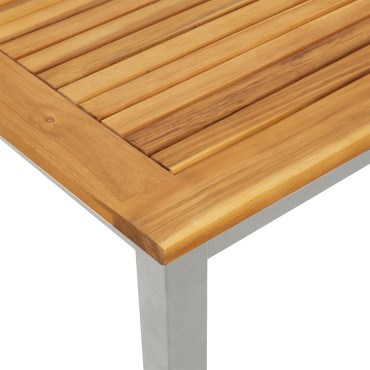 vidaXL Τραπέζι Κήπου 45x45x38cm Συμπαγές Ξύλο Ακακίας 1 τεμ.
