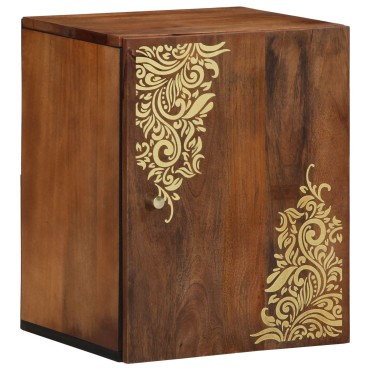 vidaXL Ντουλάπα Τοίχου Μέλι Καφέ 38x33x48cm Στερεό ξύλο μάνγκο 1 τεμ.
