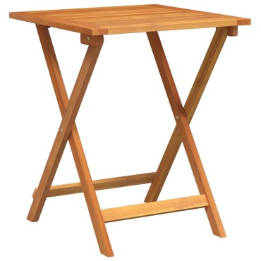 vidaXL Πτυσσόμενο Τραπέζι Κήπου Τετράγωνο 60x60x72cm Μασίφ Ξύλο Ακακίας 1 τεμ.