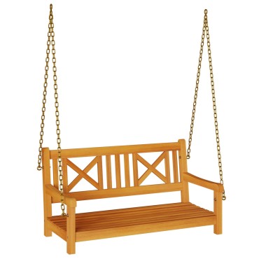 vidaXL 2Θέσιος Πάγκος Swing Κήπου 110x56x58cm Μασίφ Ξύλο Ακακίας