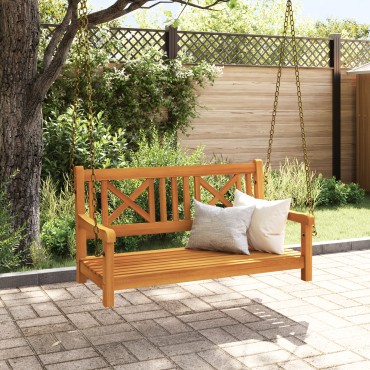 vidaXL 2Θέσιος Πάγκος Swing Κήπου 110x56x58cm Μασίφ Ξύλο Ακακίας