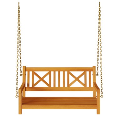 vidaXL 2Θέσιος Πάγκος Swing Κήπου 110x56x58cm Μασίφ Ξύλο Ακακίας
