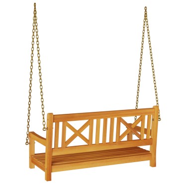 vidaXL 2Θέσιος Πάγκος Swing Κήπου 110x56x58cm Μασίφ Ξύλο Ακακίας