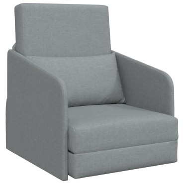 vidaXL Κρεβάτι Καναπές 2-σε-1 Ανοιχτό Γκρι 65x80x83cm Υφάσματος