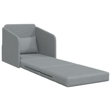 vidaXL Κρεβάτι Καναπές 2-σε-1 Ανοιχτό Γκρι 65x80x83cm Υφάσματος