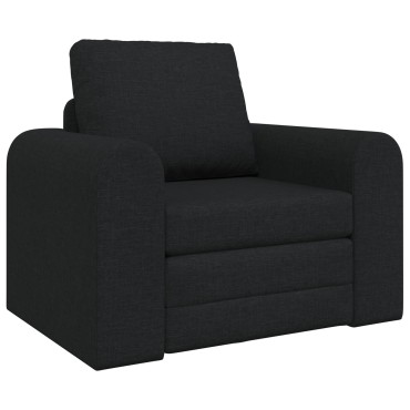 vidaXL Κατώφλι Καναπές Κρεβάτι 2 σε 1 Μαύρο 98x71x83cm Υφασμάτινο 1 τεμ. Γωνιακός