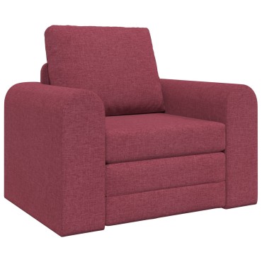 vidaXL Καναπές Κρεβάτι 2-σε-1 Μπορντό 98x71x83cm Υφασμάτινος 1 τεμ. Γωνιακός