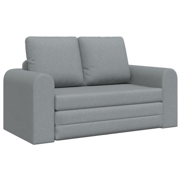 vidaXL Καναπές Κρεβάτι 2 σε 1 Ανοιχτό Γκρι 148x71x83cm Υφασμάτινος 1 τεμ. Γωνιακός