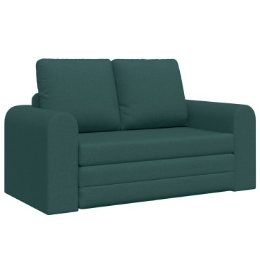vidaXL Σαλονάκι Κρεβάτι 2 σε 1 Σκούρο Πράσινο 148x71x83cm Υφάσματος