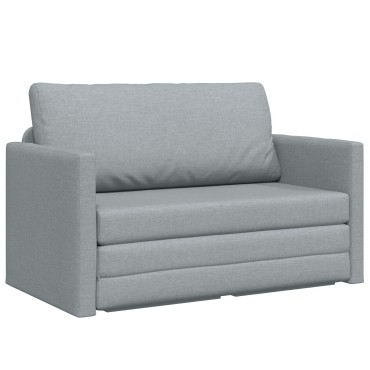 vidaXL Καθιστικό Δαπέδου 2 σε 1 Ανοιχτό Γκρι 124x71x78cm Υφασμάτινο