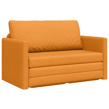 vidaXL Καναπές Κρεβάτι 2-σε-1 Βαθύ Κίτρινο 124x71x78cm Υφάσματος 1 τεμ. Γωνιακός