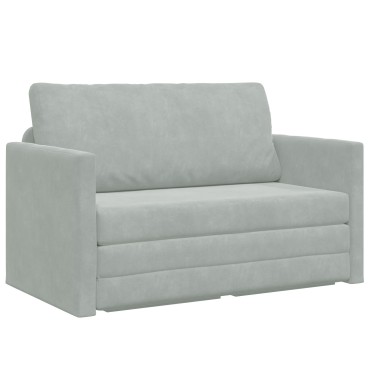 vidaXL Κρεβάτι καναπές Ανοιχτό γκρι 124x71x78cm Βελούδο