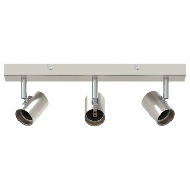 vidaXL Σποτ οροφής με προβολείς Νίκελ 38 x 6,5 x 11,5 εκ Μέταλλο