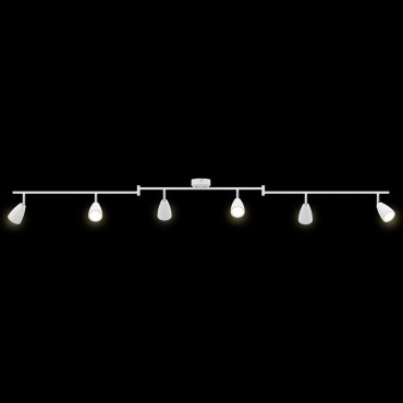 vidaXL Φωτιστικό Οροφής 6 Way Adjustable White GU10