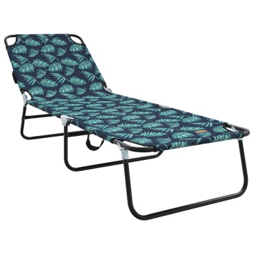vidaXL Πτυσσόμενη ξαπλώστρα Πολύχρωμο 188x57x86,5cm Πολυεστέρας