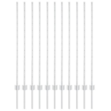 vidaXL Στυλοί Περιφράξεων 22 pcs U-Channel Γαλβανισμένο Ατσάλι 160x8.6x1.5 cm