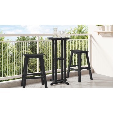 vidaXL Μαύρο Τραπέζι Μπαρ 55x55x107cm 1 τεμ.