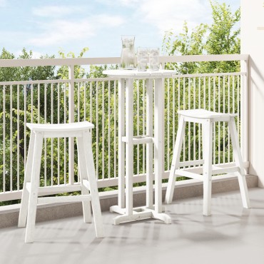vidaXL Μπαρ σκαμπό 2 τεμ. Λευκό 52x43x73,5cm HDPE