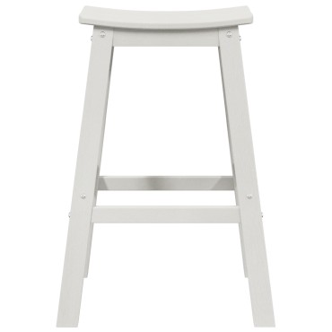 vidaXL Μπαρ σκαμπό 2 τεμ. Λευκό 52x43x73,5cm HDPE