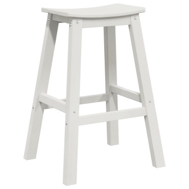 vidaXL Μπαρ σκαμπό 2 τεμ. Λευκό 52x43x73,5cm HDPE
