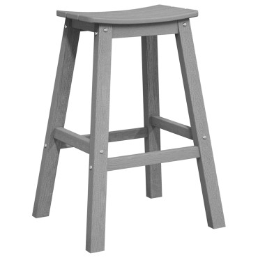 vidaXL Μπαρ σκαμπό 2 τεμ. Ανοιχτό γκρι 52x43x73,5cm HDPE