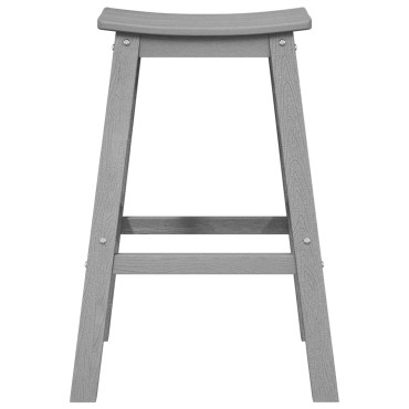 vidaXL Μπαρ σκαμπό 2 τεμ. Ανοιχτό γκρι 52x43x73,5cm HDPE
