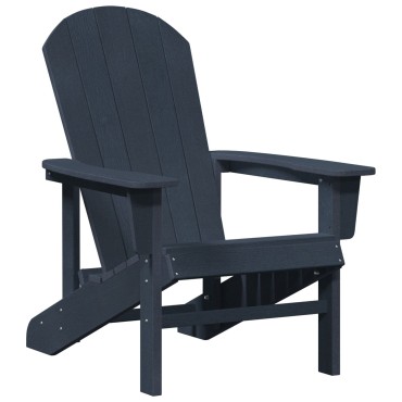vidaXL Καρέκλα Adirondack Ναυτικό Μπλε 74x82x91cm HDPE 1 τεμ.