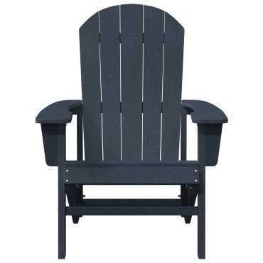 vidaXL Καρέκλα Adirondack Ναυτικό Μπλε 74x82x91cm HDPE 1 τεμ.