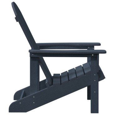 vidaXL Καρέκλα Adirondack Ναυτικό Μπλε 74x82x91cm HDPE 1 τεμ.