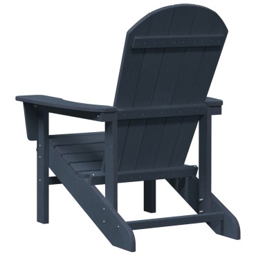 vidaXL Καρέκλα Adirondack Ναυτικό Μπλε 74x82x91cm HDPE 1 τεμ.