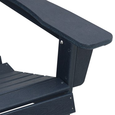 vidaXL Καρέκλα Adirondack Ναυτικό Μπλε 74x82x91cm HDPE 1 τεμ.