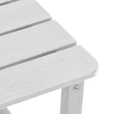 vidaXL Τραπεζάκι Πλευράς Λευκό 38x38x46cm Πολυαιθυλένιο 1 τεμ.