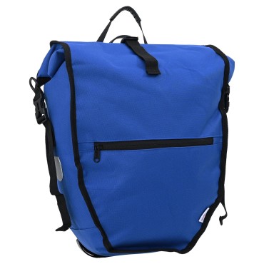vidaXL Τσάντα ποδηλάτου για σχάρα pannier 25 L Μπλε 32.5x17x57 εκ.
