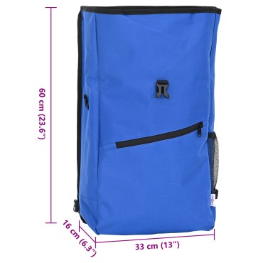 vidaXL Μπλε Τσάντα Στήριξης Ποδηλάτου 25 L 33x16x48 εκ