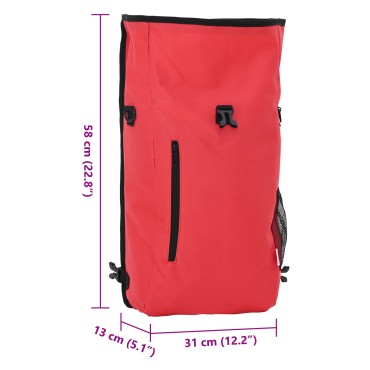 vidaXL Τσάντα Ποδηλάτου για Πάνιου 20 L Κόκκινη 31x13x58 εκ