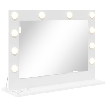 vidaXL Καθρέφτης Vanity με LED φώτα Λευκό 60x45x18 εκ.