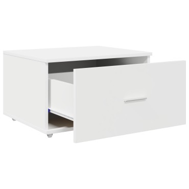 vidaXL Συρταριέρα με Ρόδες Λευκό 55x45x33.5cm Επεξεργασμένο Ξύλο 1 τεμ.