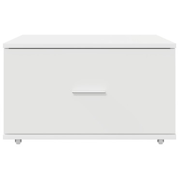 vidaXL Συρταριέρα με Ρόδες Λευκό 55x45x33.5cm Επεξεργασμένο Ξύλο 1 τεμ.