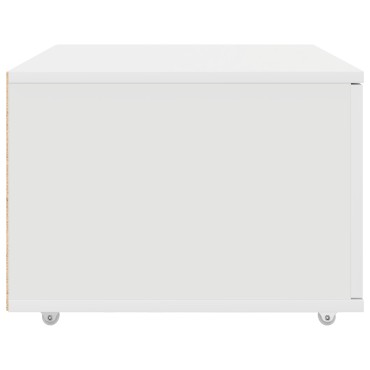 vidaXL Συρταριέρα με Ρόδες Λευκό 55x45x33.5cm Επεξεργασμένο Ξύλο 1 τεμ.
