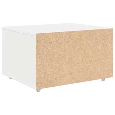 vidaXL Συρταριέρα με Ρόδες Λευκό 55x45x33.5cm Επεξεργασμένο Ξύλο 1 τεμ.