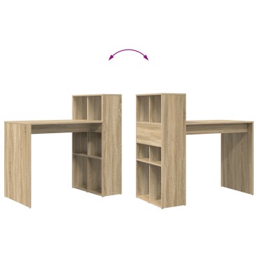 vidaXL Γραφείο Δρύς Sonoma Επεξεργασμένο Ξύλο 108x55x103.5cm 1 τεμ.