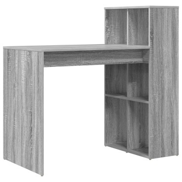 vidaXL Γραφείο Γραφής Γκρι Sonoma Επεξεργασμένο ξύλο, laminate Μεσαίο