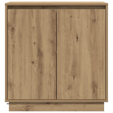 vidaXL Πλευρικό Τραπέζι LED Artisan Δρυς 71x34,5x75cm