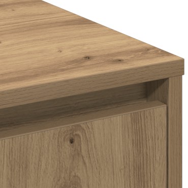 vidaXL Πλευρικό Τραπέζι LED Artisan Δρυς 71x34,5x75cm