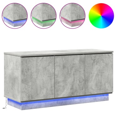 vidaXL Τηλεοπτική Ντουλάπα Σκυρόδεμα Γκρι 100x38x49cm Επεξεργασμένο Ξύλο
